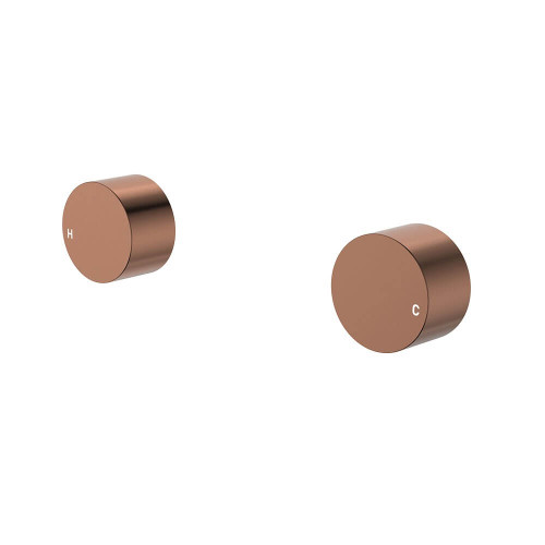 Fienza Kaya Circular Wall Top Assemblies - Brushed Copper