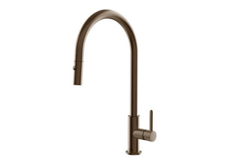 Turner Hastings Naples Kitchen Mixer Tap with Pull Out Spray - Swivel Spout - Bronze