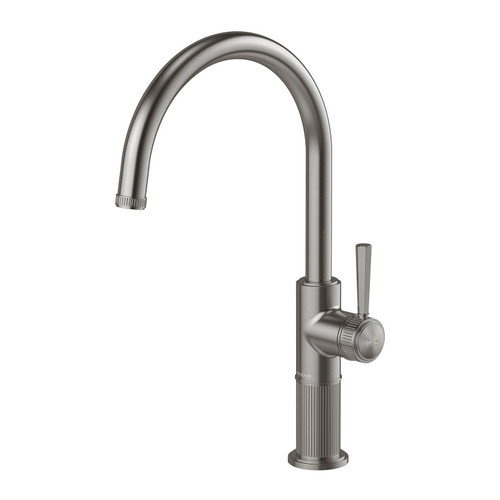 Phoenix Wiltern Kitchen Mixer Tap - Swivel Spout - Brushed Carbon