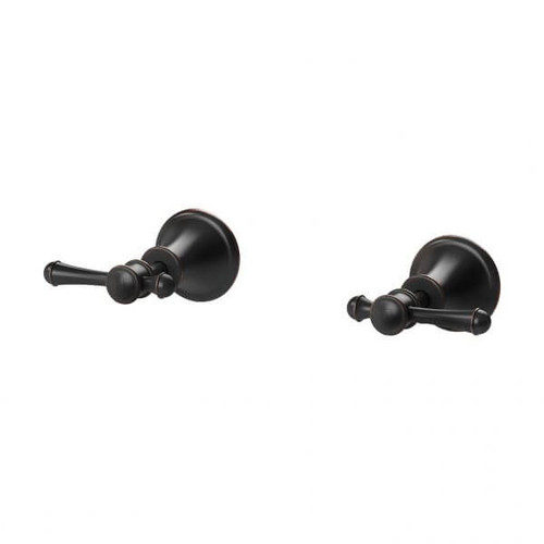 Phoenix Nostalgia Wall Top Assemblies - Lever Handles - Antique Black