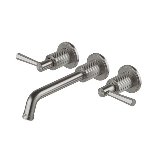 Phoenix Wiltern Wall Mounted Basin or Bath Tap - Fixed Spout - 190mm - Brushed Carbon