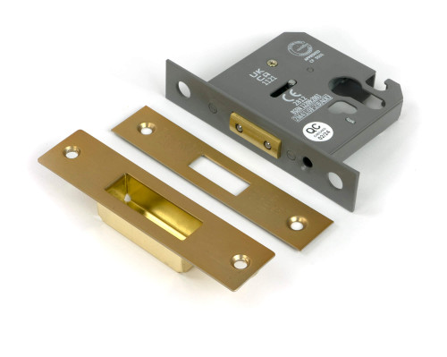 From the Anvil Euro Deadlock - 57mm Backset - Satin Brass