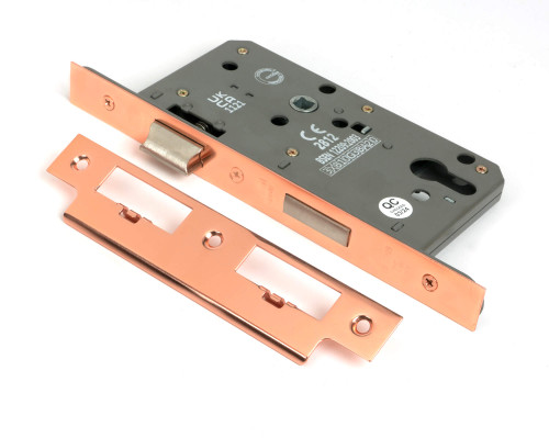 From the Anvil Euro Din Mortice Lock - 60mm Backset - Polished Bronze