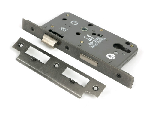 From the Anvil Euro Din Mortice Lock - 60mm Backset - Pewter Patina