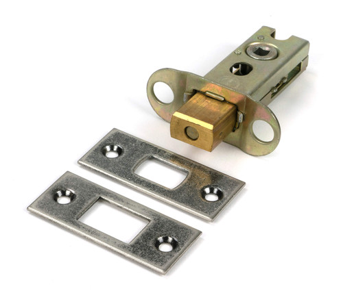 From The Anvil Privacy Latch - 44mm Backset - Pewter Patina