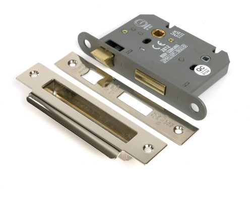 From The Anvil Hard Sprung Privacy Mortice Lock - 57mm Backset - Polished Nickel
