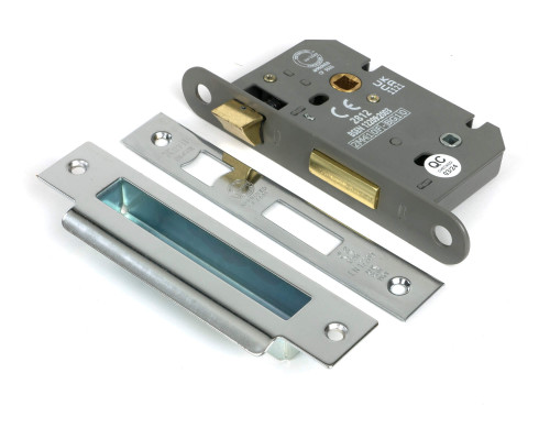 From The Anvil Hard Sprung Privacy Mortice Lock - 45mm Backset - Polished Stainless Steel