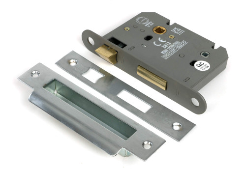 From The Anvil Hard Sprung Privacy Mortice Lock - 57mm Backset - Satin Chrome