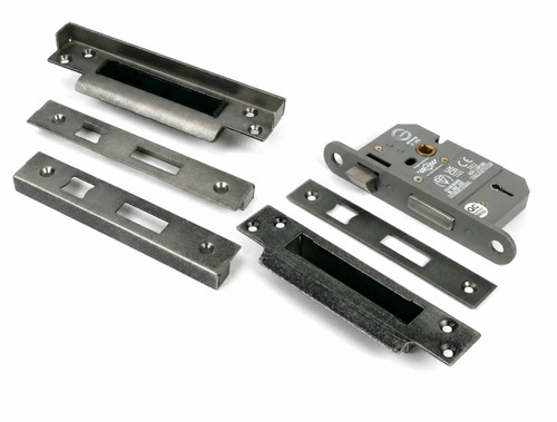 From the Anvil 45mm Backset Mortice Lock + Rebate Kit - Keyed Alike - Pewter Patina