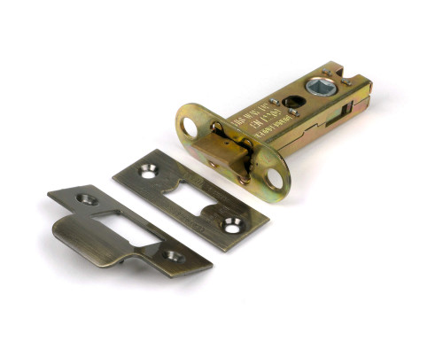 From the Anvil Hard Sprung Tubular Latch - 57mm Backset - Aged Brass