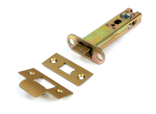 From the Anvil Hard Sprung Tubular Latch - 82mm Backset - Satin Brass