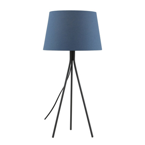 Telbix Anna Tripod Table Lamp - Blue Shade - Grey