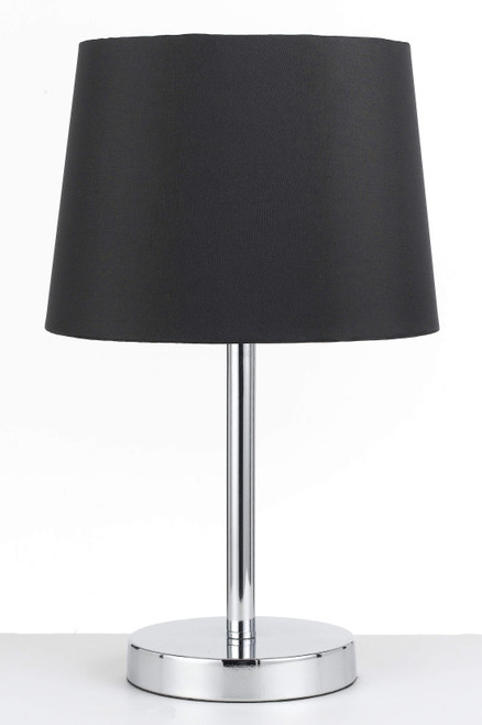 Telbix Adam Table Lamp - Black Shade - Chrome