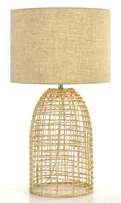 Telbix Bayz Rattan Base Table Lamp - Small - Sand
