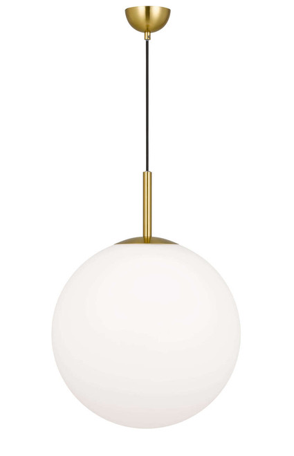 Telbix Bally Cord Pendant Light - 16" Opal Matte Glass - 400mm - Antique Gold
