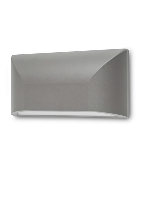 Telbix Bloc Outdoor LED Wall Light - Silver