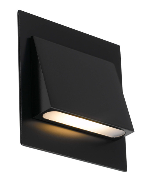Telbix Brea Square Stair LED Wall Light - 3000k Temperature - Black