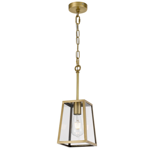 Telbix Cantena Chain Pendant Light with Short Rod - Small - 150mm - Antique Brass