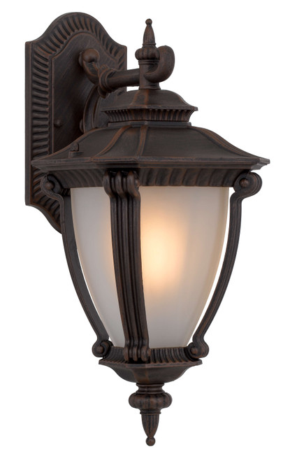 Telbix Delfino Outdoor Wall Light - Frost Glass - Bronze