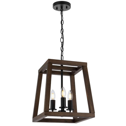 Telbix Dalton Lantern Chain Pendant Light - 305mm - Black