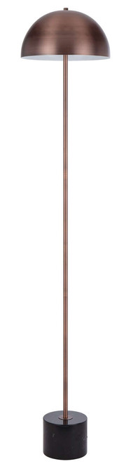Telbix Domez Black Marble Base Floor Lamp - Bronze