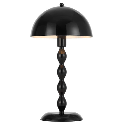Telbix Estiq Art Deco Table Lamp - Dome Shade - Black