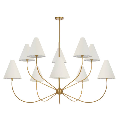 Telbix Farnix Rod Pendant Light - 10 Arm - 1515mm - Antique Gold