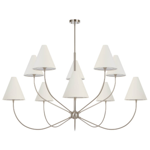 Telbix Farnix Rod Pendant Light - 10 Arm - 1515mm - Nickel