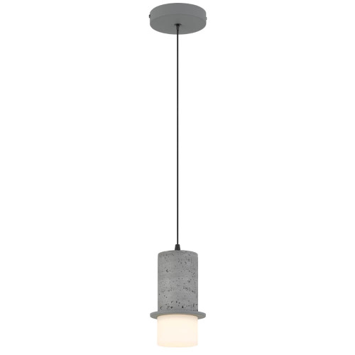 Telbix Kolisa Cord Pendant Light - Frost Glass - 110mm - Grey