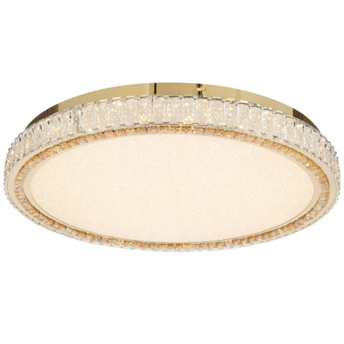 Telbix Lucent Oyster LED Ceiling Light - 55 x 600mm - Gold