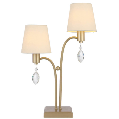 Telbix Malvern Classic Table Lamp - 2 Light - Antique Silver