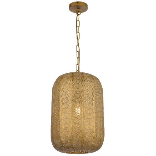 Telbix Masya Chain Pendan Light - Metal Shade - 310mm - Antique Brass