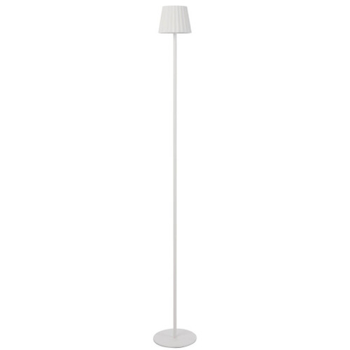 Telbix Mindy Wireless LED Floor Lamp - White Sand Shade - White