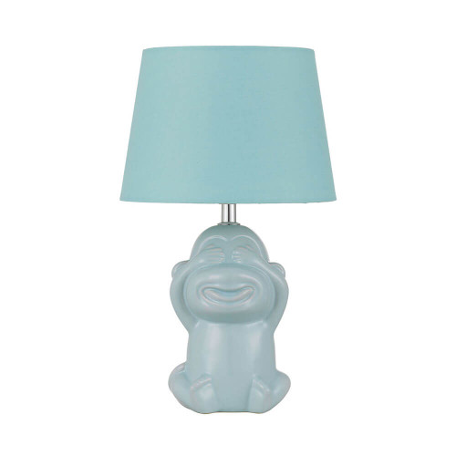 Telbix Misaru Ceramic Base Table Lamp - Blue Shade - Blue