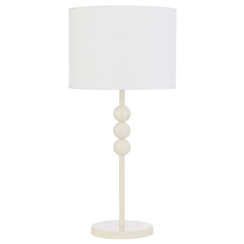 Telbix Poetix Art Deco Table Lamp - White Shade - Cream
