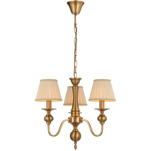 Telbix Siedel Chain Pendant Light with Shade - 3 Arm - 520mm - Copper