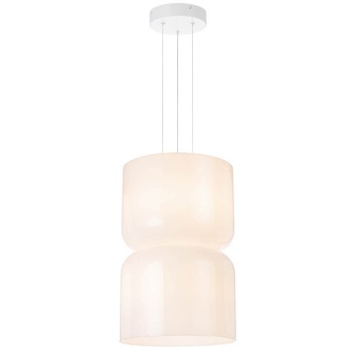 Telbix Skapa Cord Pendant Light - C+C Kit - Opal White Glass - 330mm - White