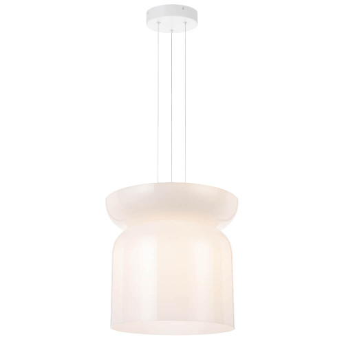 Telbix Skapa Cord Pendant Light - B+D Kit - Opal White Glass - 430mm - White