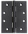 Tradco Fixed Pin Hinge - 100 x 75mm - Matte Black
