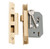 Tradco Rebated Skeleton Key Mortice Lock - 5 Lever - 57mm Backset - Satin Brass