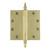 Nostalgic Heavy Duty Loose Pin Hinge w/ Steeple Finial - Square - 114 x 114mm - Polished Brass