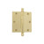 Nostalgic Loose Pin Hinge with Ball Finial - Square - 89 x 89mm - Polished Brass