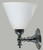 Lode Lighting Koscina Indoor Wall Light - Cono Opal Matte Glass - Chrome