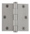 Grandeur Fixed Pin Hinge - Square - 89 x 89mm - Satin Nickel