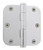 Grandeur Fixed Pin Hinge - Rounded - 89 x 89mm - Bright Chrome