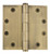 Grandeur Heavy Duty Fixed Pin Hinge - Square - 114 x 114mm - Vintage Brass