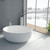 Fienza Shinto Free Standing Bath with Overflow - 1350 x 490 x 1350mm - Matte White