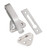 Tradco Hopper Window Catch - 74 x 39mm - Satin Chrome