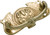 Tradco Stamped Art Nouveau Dresser Handle - 66 x 35mm - Polished Brass