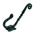 Tradco Iron Old English Coat Hook - 145 x 85mm - Matte Black